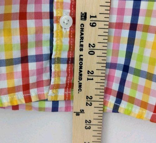 Hannah Anderson Boys Long Sleeve Gingham Button Down Size 10 Colorful - Picture 4 of 7