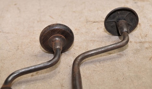 2 John Fray braces No 107 Bridgeport CT 7" & 8" sweep collectible drill tool lot - Picture 6 of 10