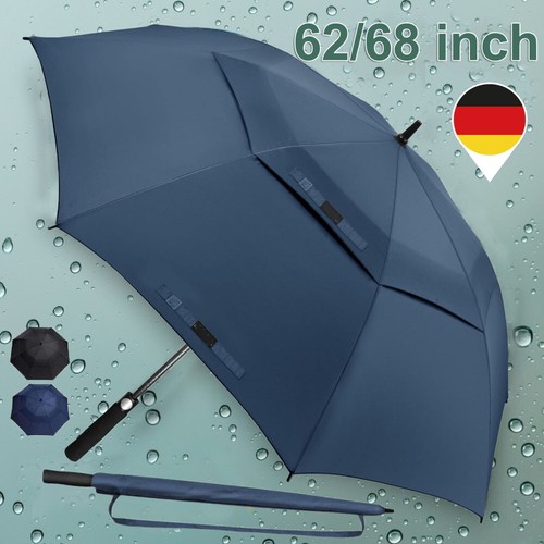 Regenschirm XXL 130/150cm Fiberglas Partnerschirm groß stabil sturmsicher DHL - Bild 1 von 22