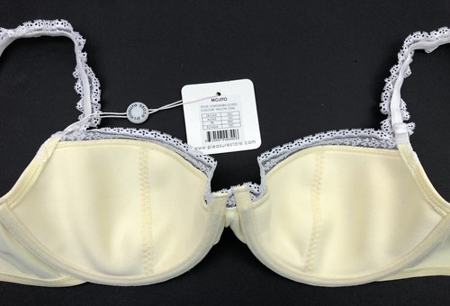 PLEASURE STATE MOJITO Underwired Non Padded Contour Balcony Bra 32C YELLOW BNWT - Picture 5 of 9