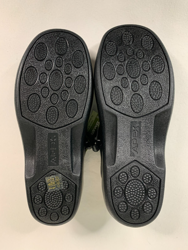 Apex Mary Jane Ambulator Leather Comfort Shoes Black Non Slip Womens 8.5 X-Wide - Picture 10 of 11