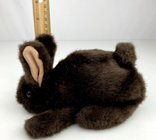 De colección Folkmanis Brown Bunny Rabbit Marioneta Realista Pequeña Cesta de Pascua Peluche - Imagen 11 de 11