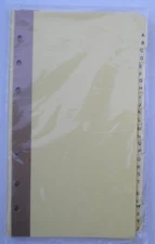 A-Z Index Dividers for 3-3/4" x 6-3/4" Mead 6-Ring Binders (46034), 13-Tab Set 