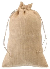 CleverDelights 8" x 12" Burlap Bags - 25 Pack - 8x12 Inch Jute Burlap Drawstr...