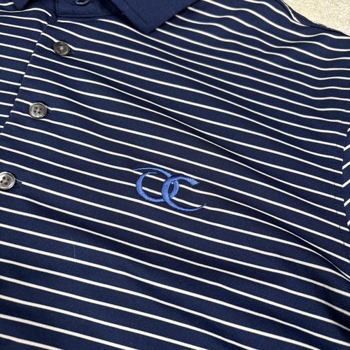 Greyson Golf Poloshirt Herren Gr. L blau gestreift Performance Active Kurzarm - Bild 6 von 11