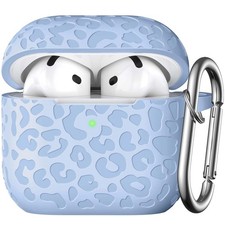 Leopard Engraved for AirPods 4 Case Cover 2024,Soft Silicone Protective Case ...