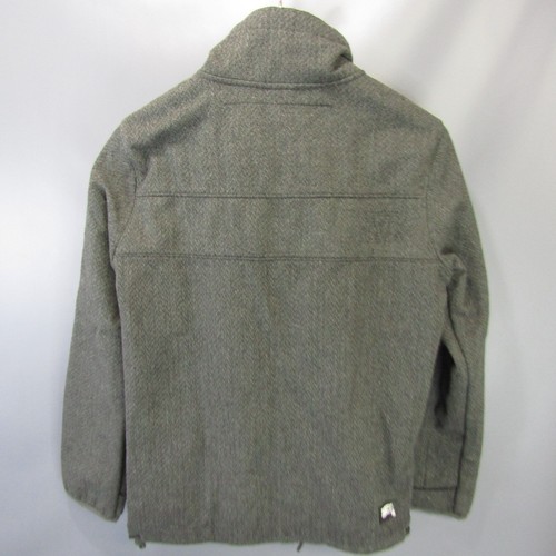 Superdry Windtrekker Jacket Men's Size L Full Zip Gray Herringbone Coat - Picture 8 of 11