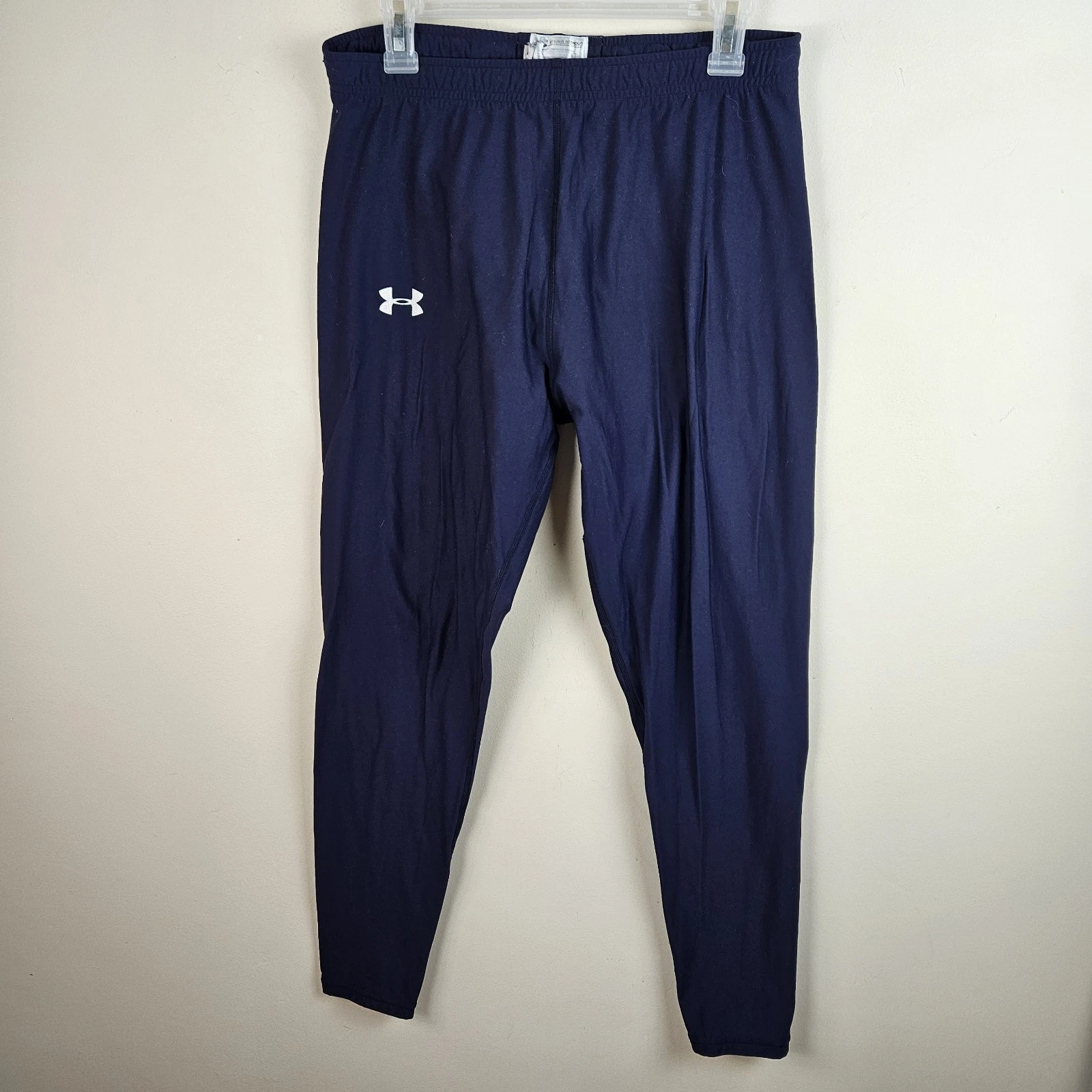 Under Armour Pants Mens 2XL Blue Compression Leggings Baselayer inner drawstring