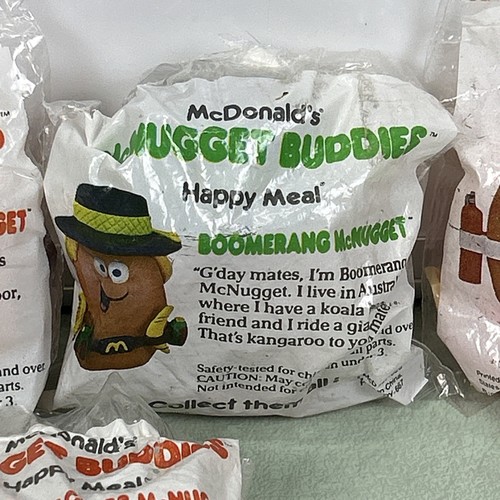 Vintage 1988 McDonald's McNugget Buddies Happy Meal Toy Sealed New Sparky Corny - Picture 5 of 10