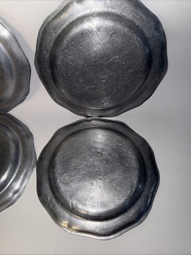 Wilton Armetale RWP Zinn Queen Anne 9" Salat/Dessertteller überbacken 6er Set - Bild 9 von 10