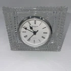 Waterford Crystal Clock 4.5” X 3.75” Thick Beautiful Made In Ireland Vintage