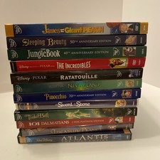 Disney Animated DVD Lot Of 12 Mix of Preowned And New