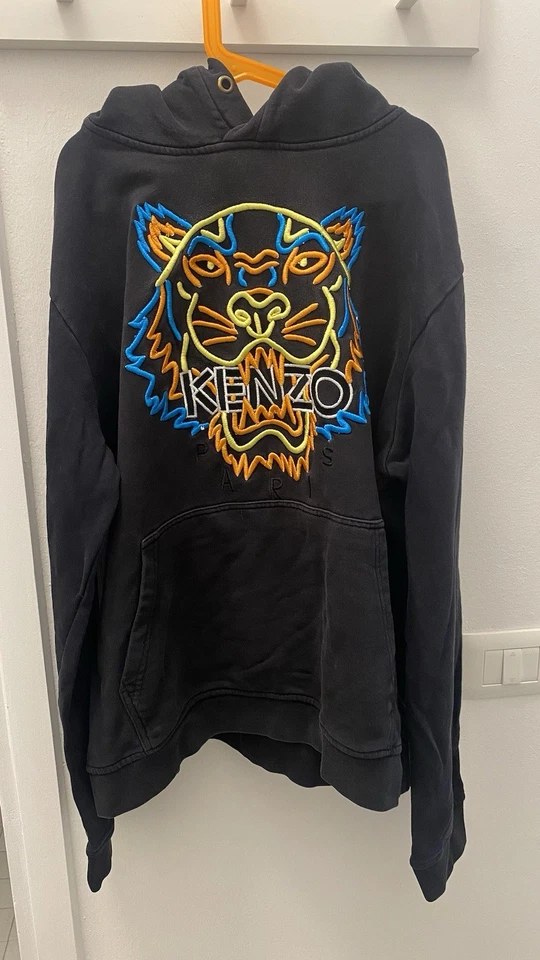 Kenzo Tiger Hoodie Black XL – Embroidered Logo – Unisex Sweatshirt - Imagen 3 de 4