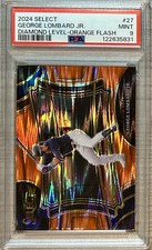 2024 Panini Select Diamond Level Prizm George Lombard Jr #27 Orange Flash PSA 9