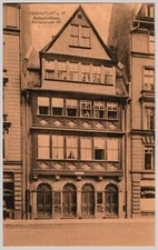 Rothschild House Frankfurt Fachwerk Börneplatz Postcard RPPC 1910s Germany