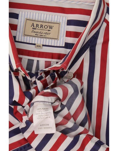 ARROW Mens Shirt 2XL Multicoloured Striped Cotton CQ10 - Picture 3 of 3