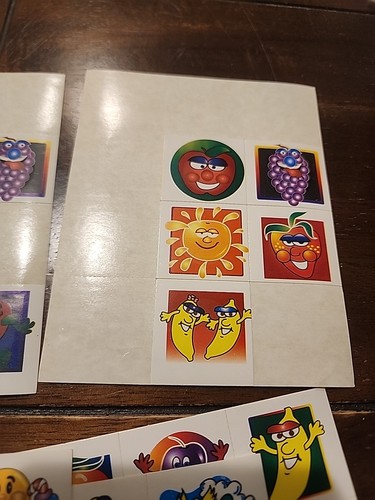 Vintage SCRATCH & SNIFF STICKERS Lot GRAPE STRAWBERRY BANANA - Picture 6 of 8