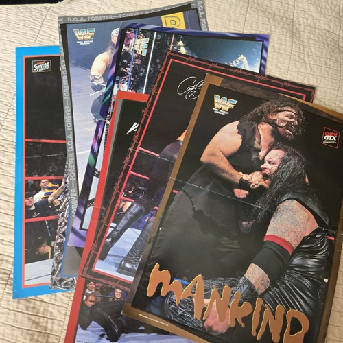 7 WWF WWE Wrestling Magazin Centerfold Pinup Poster 1997 1998