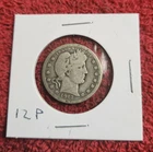 1912 p circulated Barber quarter