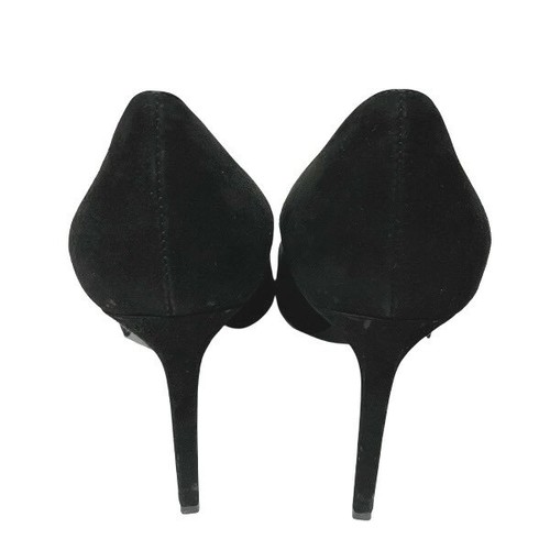 Saint Laurent Shoes Pumps Heel EU 37.5 US 7.5 Suede Black Authentic - Picture 20 of 24