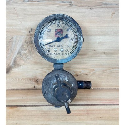 Vintage Binks MFG. CO. Spray System Pressure Gauge & Valve