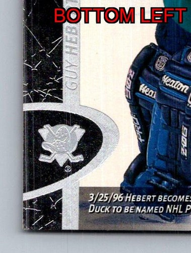 Guy Hebert Goalie Mighty Ducks Upper Deck 1996 Card 2 Sports Memorabilia - Picture 6 of 12