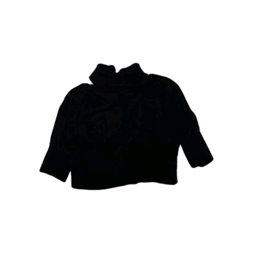 Rue21 Womens Sweatshirt Jacket Medium Black Full Zip Cropped Stretch Pockets - Picture 5 of 5