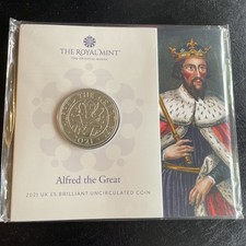 UK 2021 £5  Alfred the Great - BU (Royal Mint Pack)