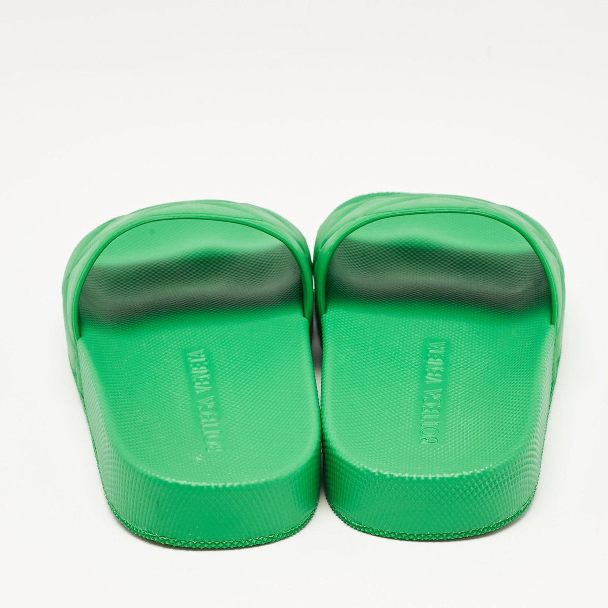 Bottega Veneta Green Rubber Pool Slides Size 35 | eBay