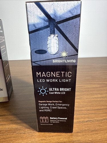 2 Pack LED + Magnetic Base Work Lights ~250 Lumens 2 Boxes. 4 Lights Total - Picture 4 of 4