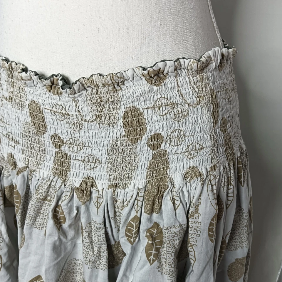 Vintage Y2K Miss Shop Mini Skirt Size 8 Leaf Print Boho Preppy Coquette Style - image 4 of 4