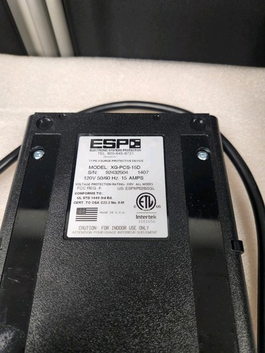 SURGEX ESP Next Gen ESP XG-PCS-15D Surge protector 120v 15a, networked - Picture 3 of 3