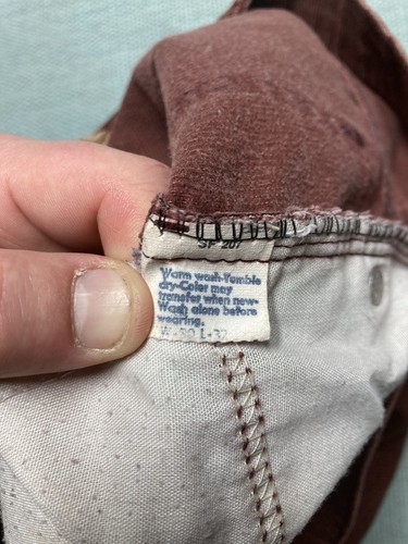 Vintage 70s Levi’s 517 Cord Hose Bootcut faded red maroon Made in USA 30x31 - Bild 10 von 11