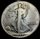 1943-P Walking Liberty 90% Silver US Half Dollar WW2 Era