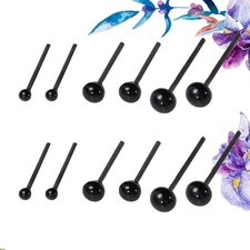 150 Pairs Black Glass Eyes for DIY Animal Toys 2mm 3mm 4mm Sizes
