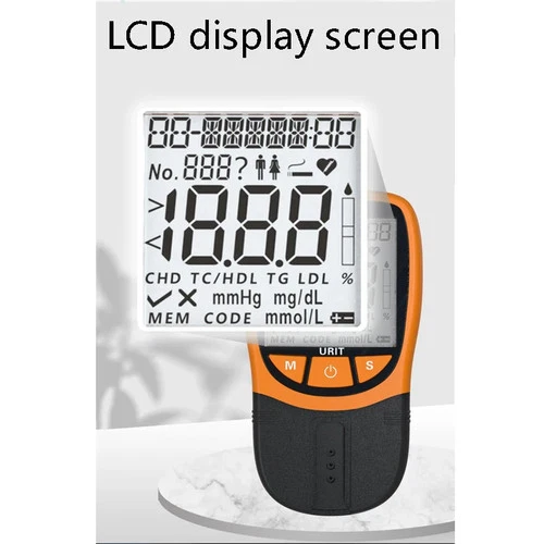 Home Use 5-in-1 Cholesterol Monitor Kit with HDL LDL Triglycerides 20Test Strips