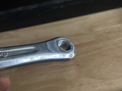 Vintage Sugino Maxy Left Crank Arm 165 mm Forged Old School BMX Road 1984 D-10 - Bild 3 von 7