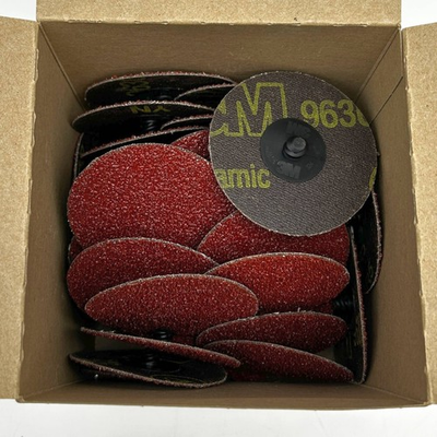 #ad #ad 3M Roloc 11108 Disc 3in TR 963G 24 Grit Very Course Quick Change Ceramic 50pk $54.86