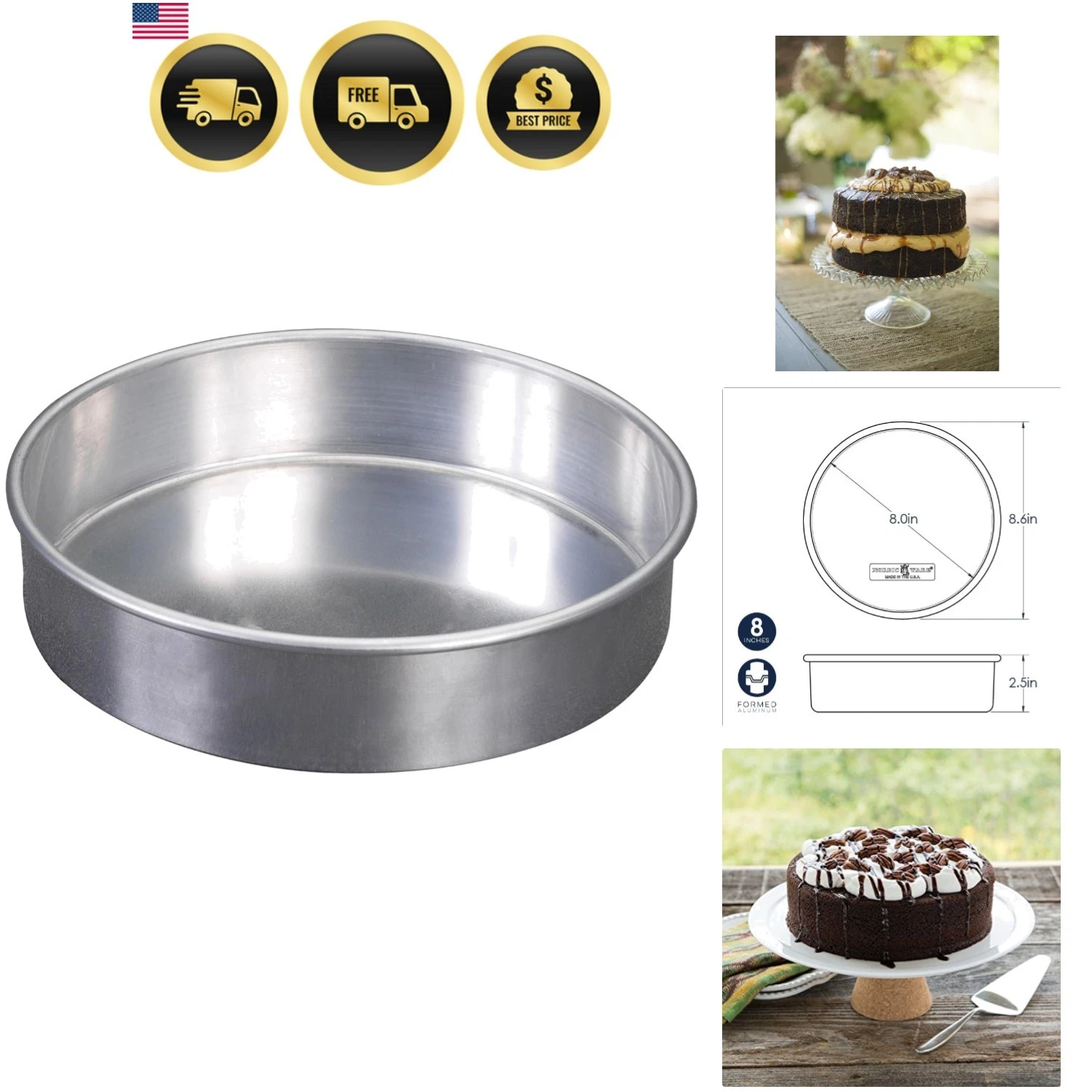 Naturals Round Cake Pan, 8-Inch