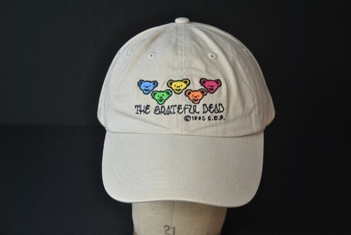 Vintage The Grateful Dead Dancing Bears Mütze Kappe Konzert Tour 90er Amboss 3725CS