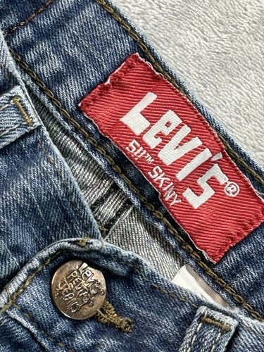 Levis 511 Skinny Red Tag Boys Youth Sz 12 Reg 25x26 1/2 Blue Jeans School Skate - Picture 5 of 13