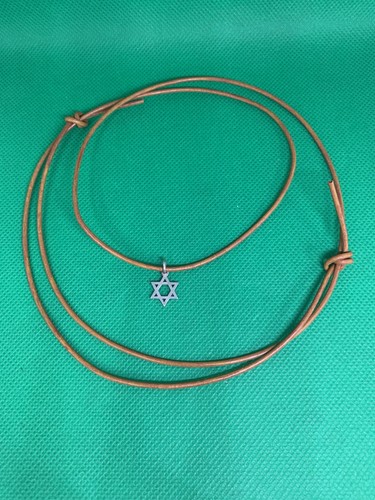 James Avery Sterling Silver Star of David Pendant / Charm w/ Leather Rope Neckla - 第 4/4 張圖片