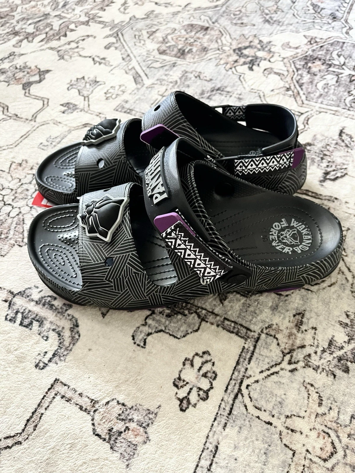 PUMA Crocs sandali classici neri pantera taglia uomo 12