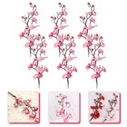  6 Pcs Cake Decoration Ornaments Bride Topper Birthday Flowers Stems