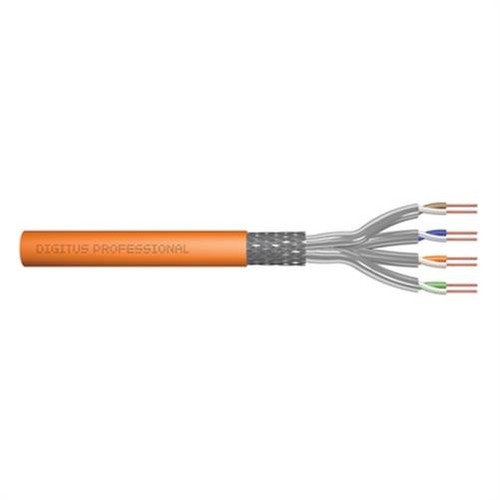 DIGITUS CAT 7 S-FTP Installationskabel Verlegekabel LSZH-3 100m Simplex Orange - Bild 2 von 3