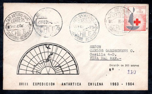 CHILE, XVIII EXP. ANTARTICA CHILENA, ESCASO, EMISION DE 300 SOBRES   #SEPT-125 - Picture 1 of 2