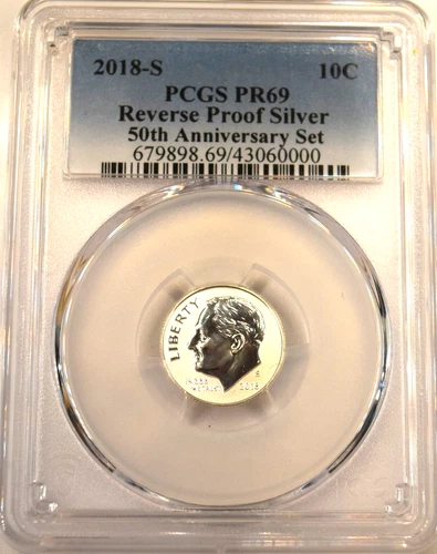 2018-S Reverse Proof Roosevelt Dime - PCGS PR69