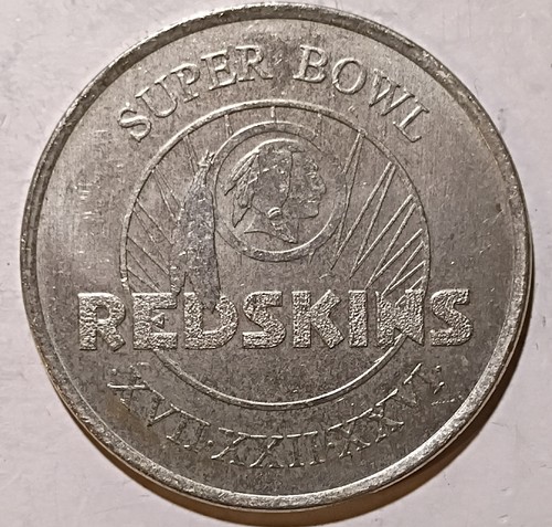 NFL Canada Redskins 2001 2002 Super Bowl XVII XXII XXVI Token Medal - Bild 1 von 2