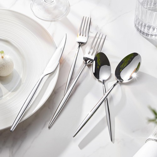 Silberbesteckset, 40-teiliges Besteckset Besteckset Premium 18/10 Edelstahl... - Bild 6 von 9