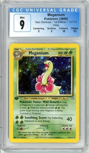 Pokemon Meganium #11 Neo Genesis Holo 1st Edition CGC 9 Mint